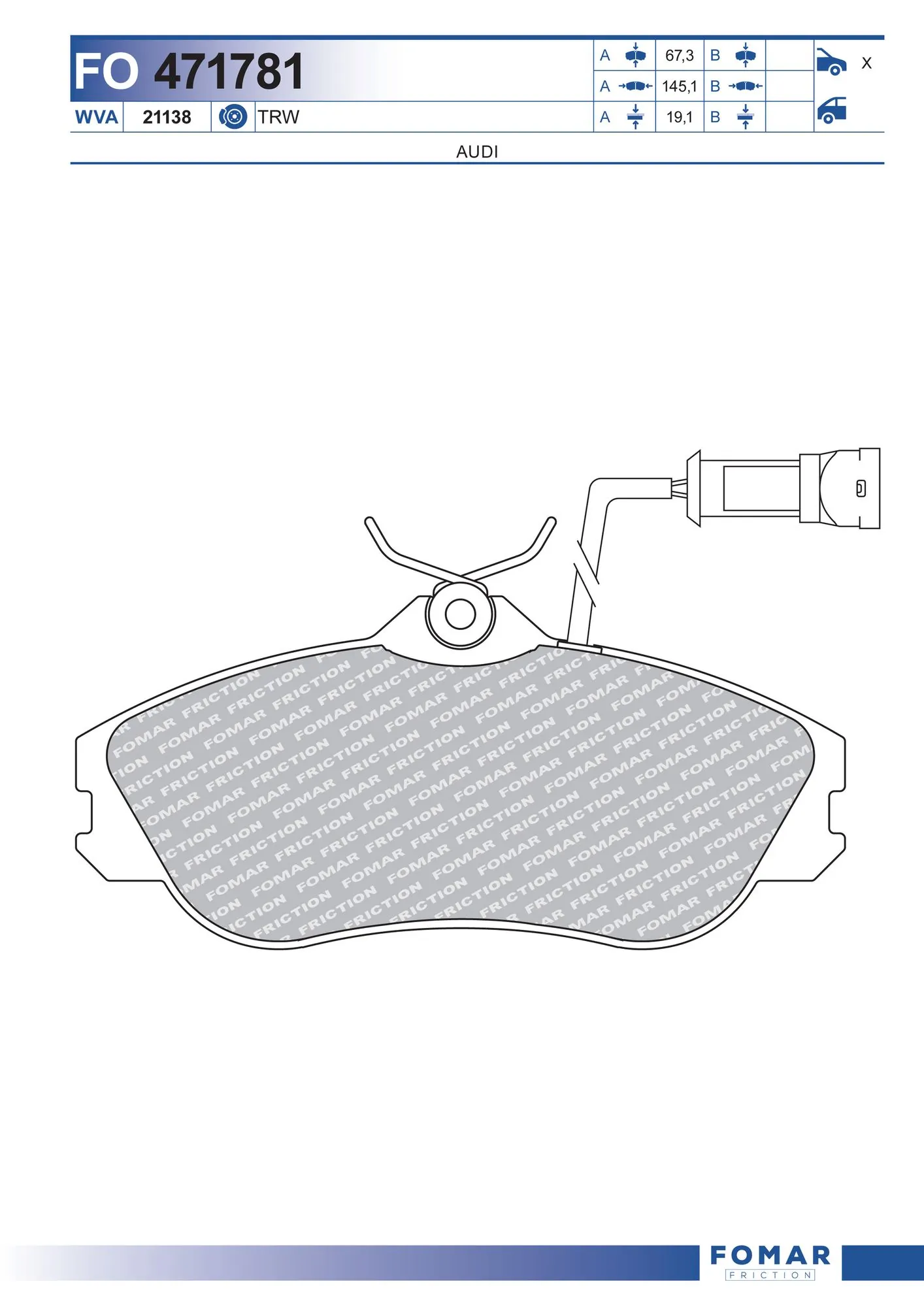 Brake Pad Set, disc brake